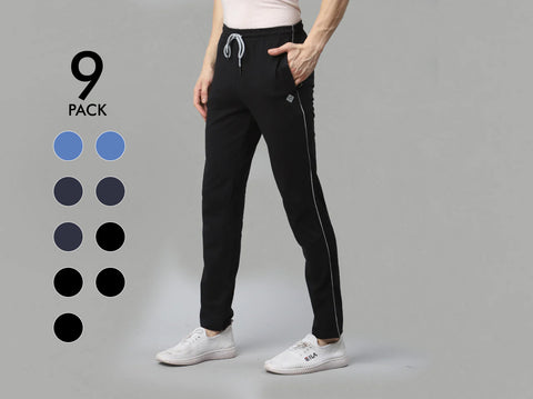 Easy 24X7 Cotton Track Pants (Pack of 9)