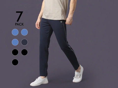 Easy 24X7 Cotton Track Pants (Pack of 7)