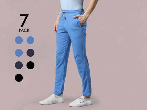 Easy 24X7 Cotton Track Pants (Pack of 7)