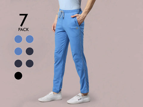 Easy 24X7 Cotton Track Pants (Pack of 7)