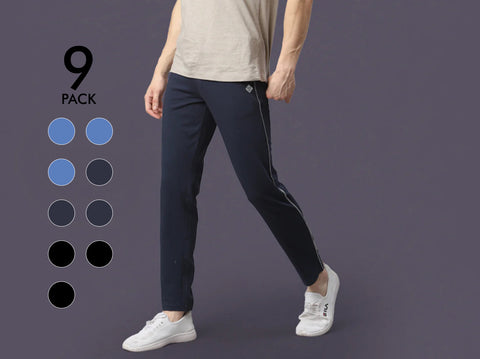 Easy 24X7 Cotton Track Pants (Pack of 9)