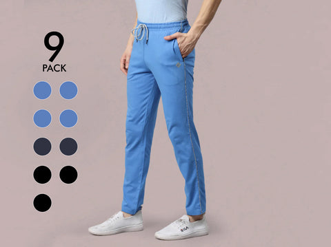 Easy 24X7 Cotton Track Pants (Pack of 9)