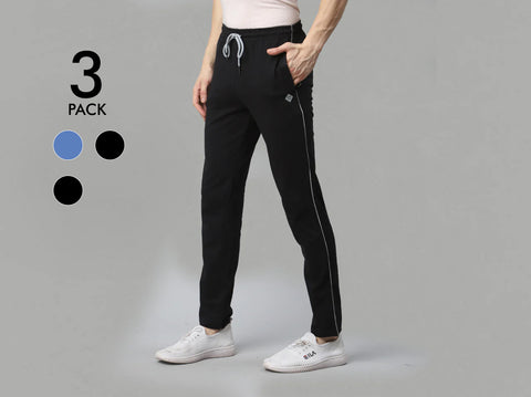 Easy 24X7 Cotton TrackPants (Pack of 3)