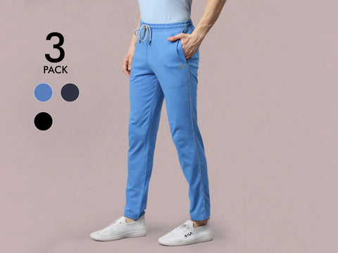 Easy 24X7 Cotton TrackPants (Pack of 3)