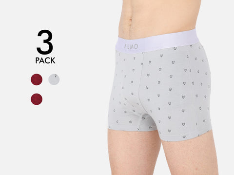 Second Skin MicroModal Printed Trunk (Pack of 3)