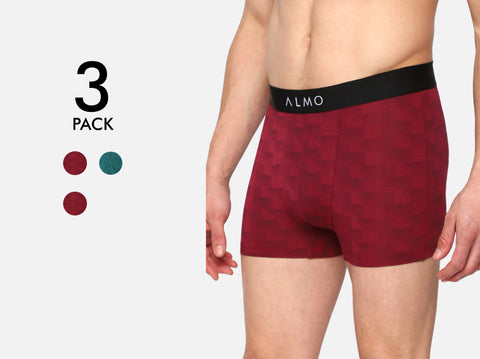 Second Skin MicroModal Printed Trunk (Pack of 3)