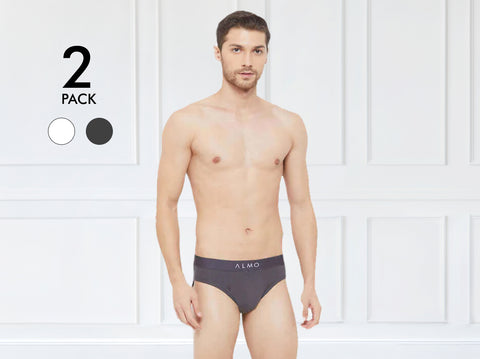 Better Cotton Solid Brief (Pack Of 2)