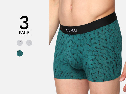 Second Skin MicroModal Printed Trunk (Pack of 3)