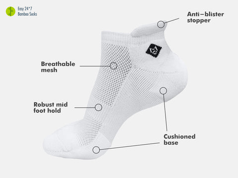 Easy 24X7 Bamboo Ankle Socks (Pack of 3)