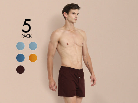 Easy 24X7 Cotton Inner Boxers (Pack of 5)