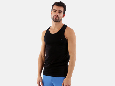 BCI Cotton men's vest. Stylish, comfortable & available in 4 colours. Get the men's vest & Almo-date your warbrobe. 