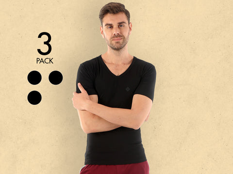 Dario MicroModal Slim Fit V-Neck Undershirts (Pack of 3) - Almo