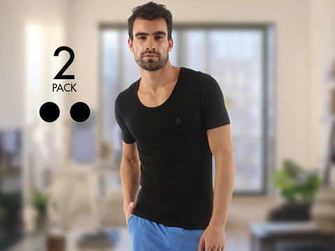 Dario MicroModal Slim Fit U-Neck Undershirts (Pack of 2) - Almo