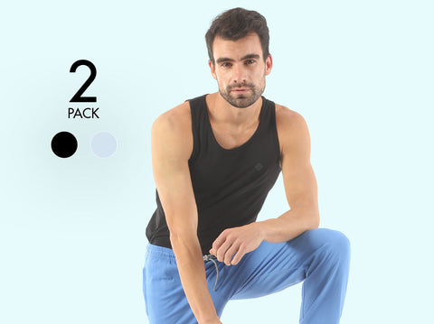 Fresco 100% BCI Cotton Vest (Pack of 2) - Almo