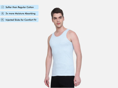 Easy 24X7 Cotton Slub Vest (Pack of 3)