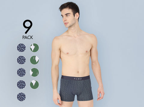 Rico Organic Cotton Printed Trunk (Pack of 9) - Almo