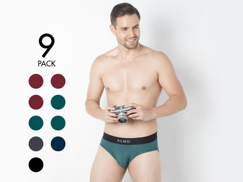 Dario Solid MicroModal Brief (Pack of 9) - Almo