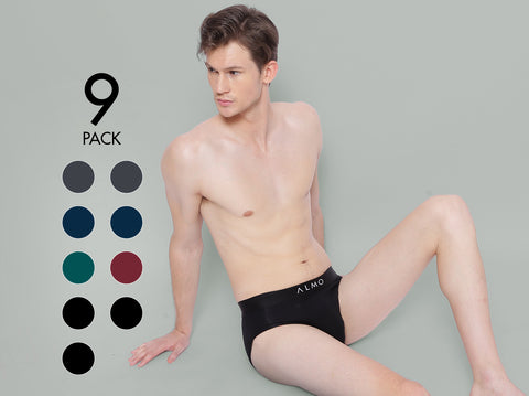 Dario Solid MicroModal Brief (Pack of 9) - Almo