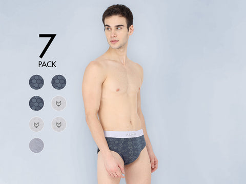Dario Micromodal Printed Brief (Pack of 7) - Almo