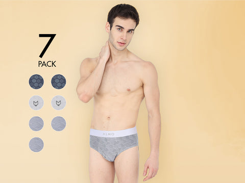 Dario Micromodal Printed Brief (Pack of 7) - Almo