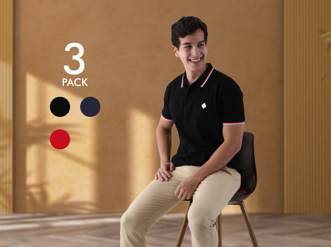 Easy 24X7 Polo T Shirt (Pack of 3)