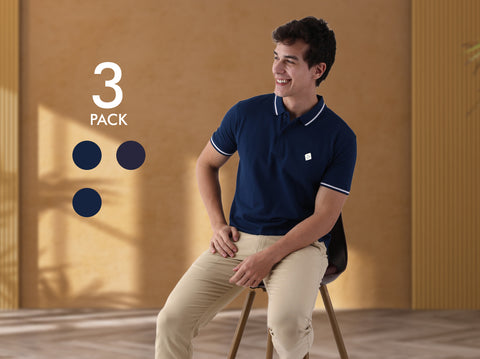 Easy 24X7 Polo T Shirt (Pack of 3)