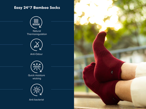 Easy 24X7 Bamboo Ankle Socks