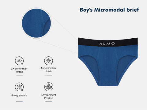 Second Skin Micromodal Boy's Brief (Pack of 5)