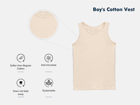 Easy 24X7 Cotton Boy's Vest (Pack of 3)