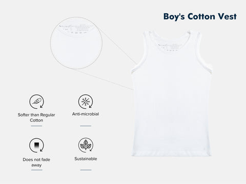 Easy 24X7 Cotton Boy's Vest (Pack of 2)