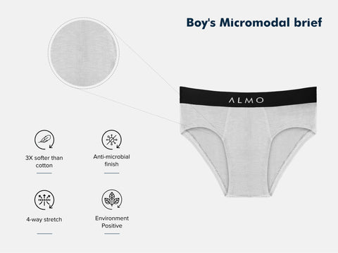 Second Skin Micromodal Boy's Brief (Pack of 2)