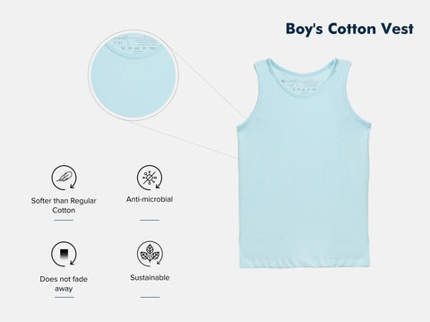 Easy 24X7 Cotton Boy's Vest (Pack of 3)
