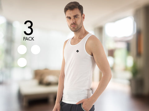 Fresco 100% BCI Cotton Vest (Pack of 3) - Almo