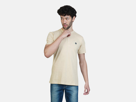 Fresco 100% BCI Cotton Half Sleeve Henley (Pack of 2) - Almo