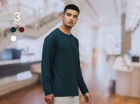 Easy 24X7 Crew Neck Full Sleeves T-shirt (Pack of 3)