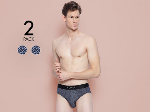 Rico Organic Cotton Printed  Brief (Pack of 2) - Almo