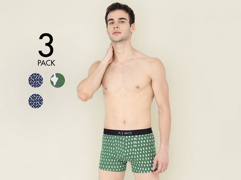 Rico Organic Cotton Printed  Trunk (Pack of 3) - Almo
