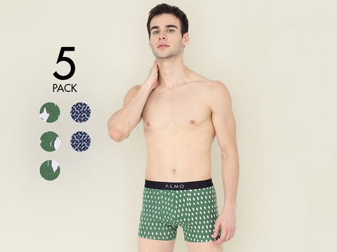 Rico Organic Cotton Printed Trunk (Pack of 5) - Almo