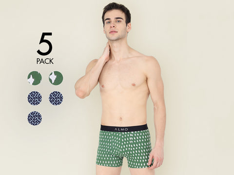 Rico Organic Cotton Printed Trunk (Pack of 5) - Almo