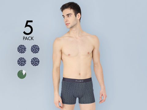 Rico Organic Cotton Printed Trunk (Pack of 5) - Almo