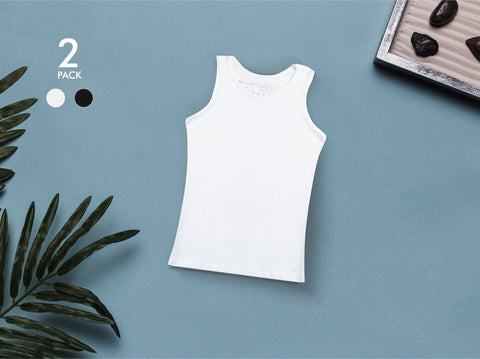 Easy 24X7 Cotton Kid's Vest (Pack of 2)