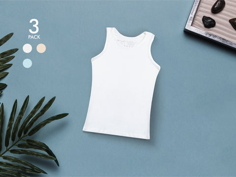 Easy 24X7 Cotton Kid's Vest (Pack of 3)