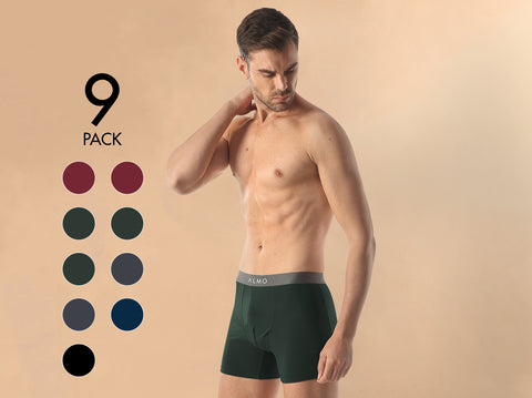 Better Cotton Solid Boxer Brief (Pack of 9)