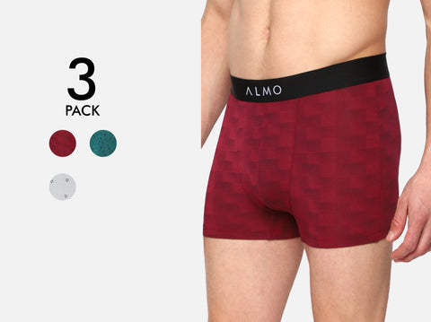 Second Skin MicroModal Printed Trunk (Pack of 3)