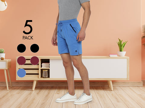 Easy 24X7 Cotton Shorts (Pack of 5)