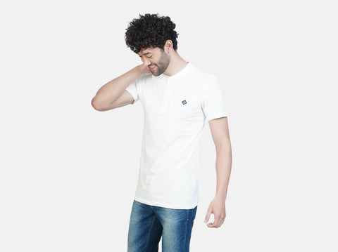 Fresco 100% BCI Cotton Half Sleeve Henley (Pack of 2) - Almo